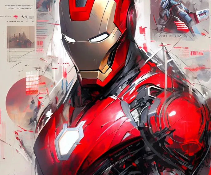 Portrait d'Iron Man Hueforge - Geek Print
