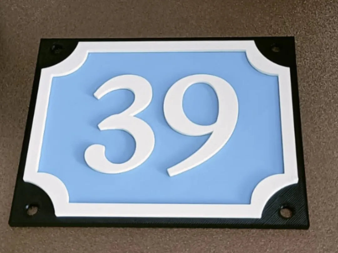 Plaque de Numéro de Maison - Style Français - NFC Print