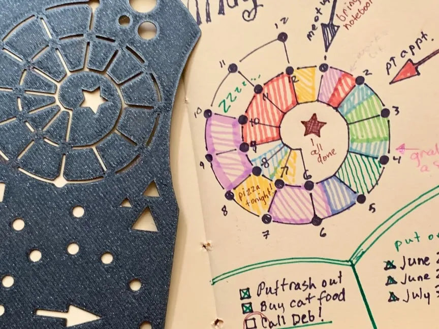 Modèle de suivi du temps en spirale pour les journaux à puces - Voyage Print