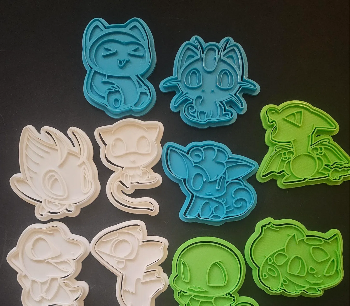 Emporte-pièces et tampons Pokémon chibi, ensemble de 10 - Cuisine Print