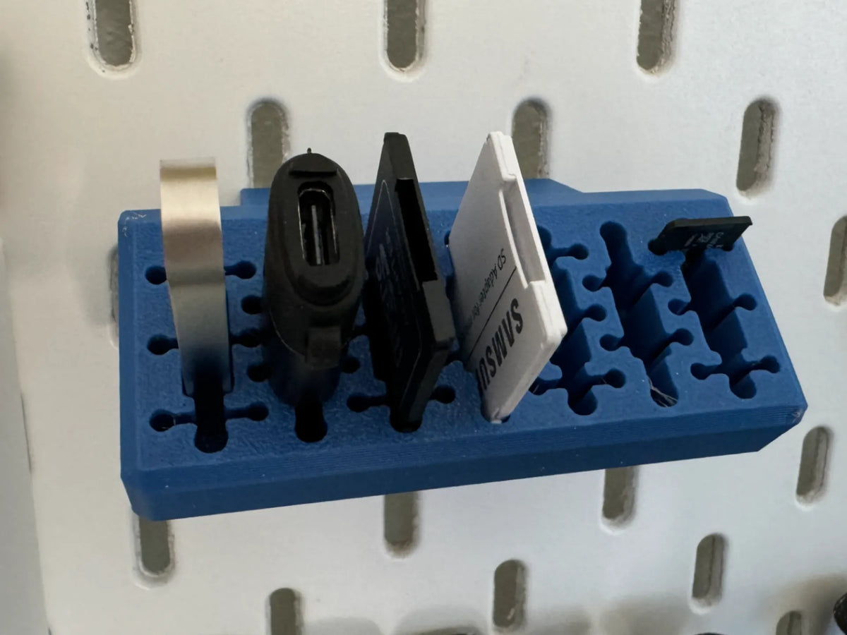 Porte-cartes USB et SD IKEA Skadis avec Mini-Clip en T - Bureau Print