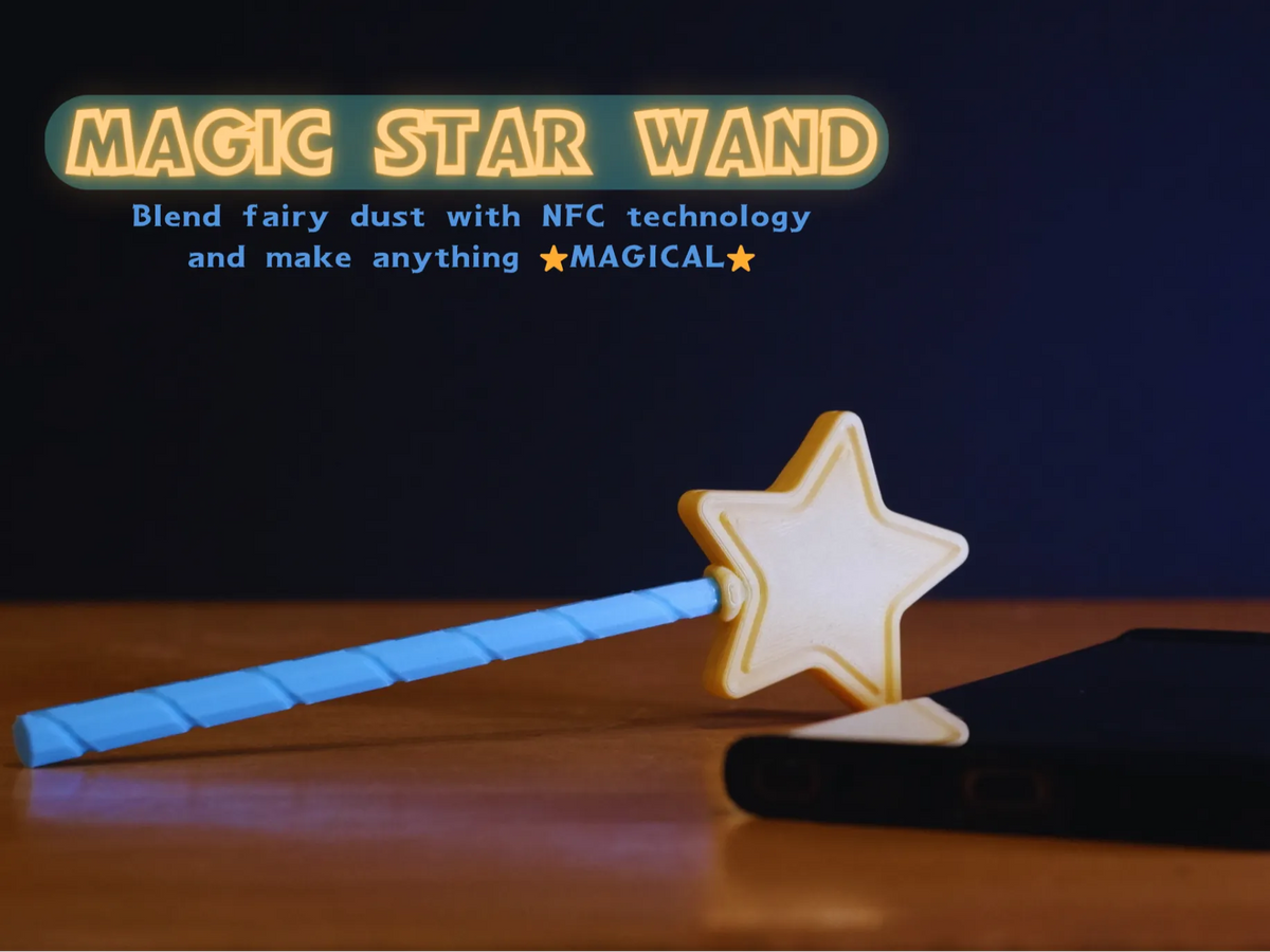 Baguette magique à étoile avec puce NFC – Univers magique - Cosplay Print