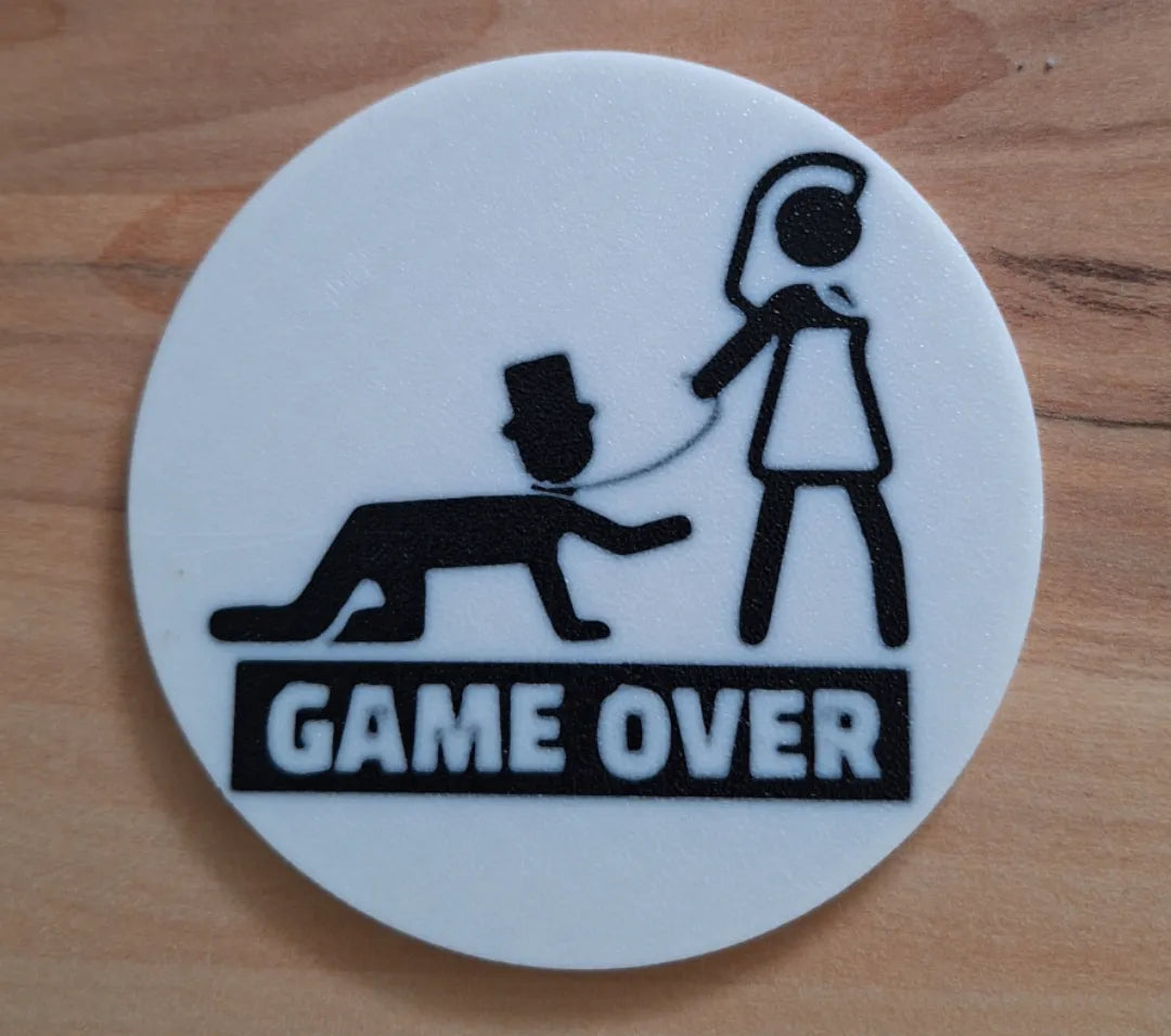 Sous-verre de mariage, game over02 - Fêtes Print