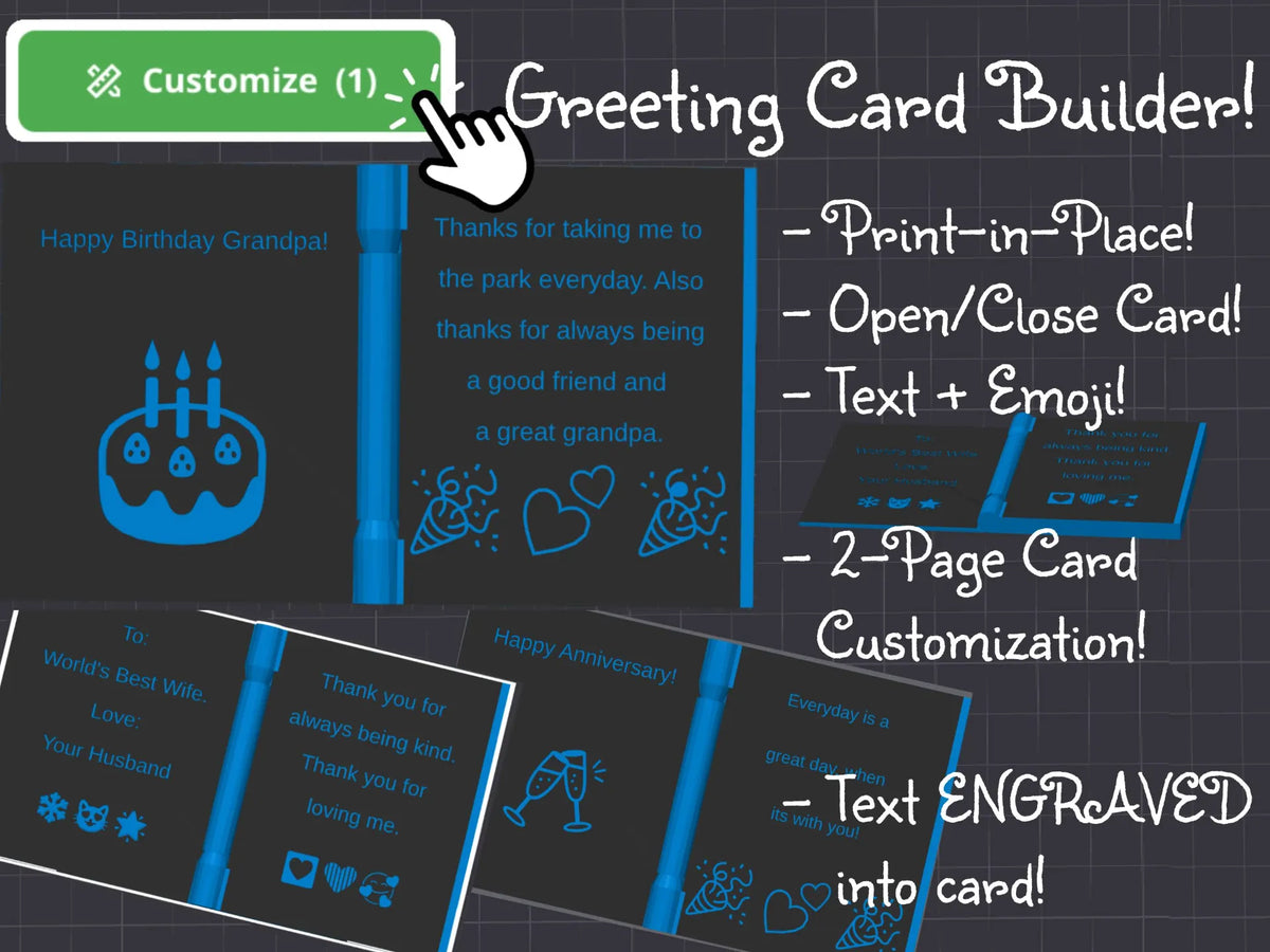 Créer une carte de vœux ! - Impression en place, emojis - Fêtes Print
