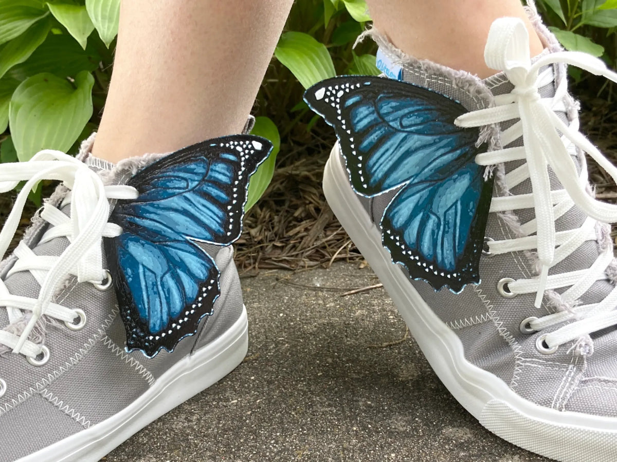 Ailes de papillon bleu pour lacets de chaussures - Cosplay Print