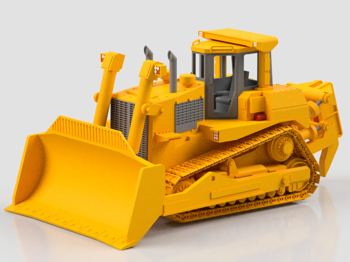 Modèle d'un bulldozer Caterpillar D10 entièrement imprimable en 3D - Maquette Print