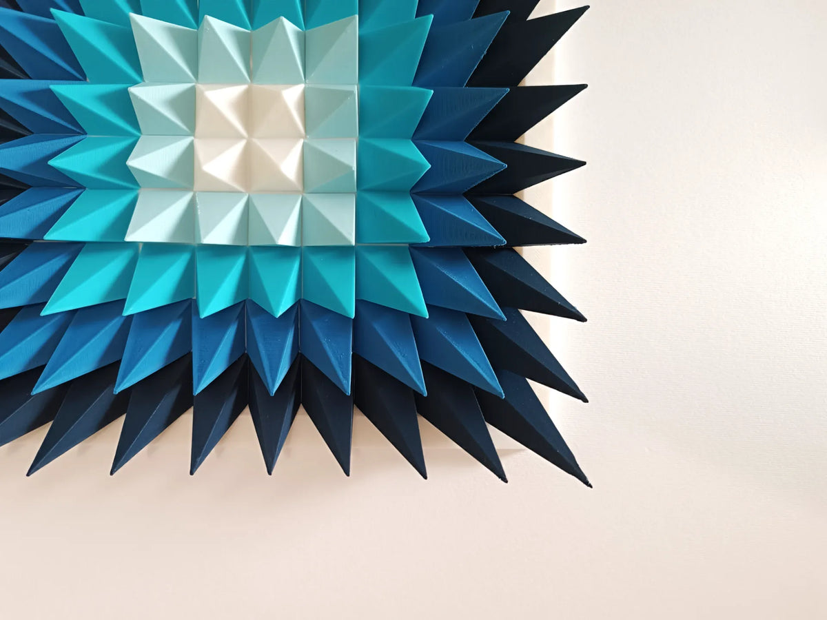 Sculpture murale 3D, Goutte Bleue - Art Print