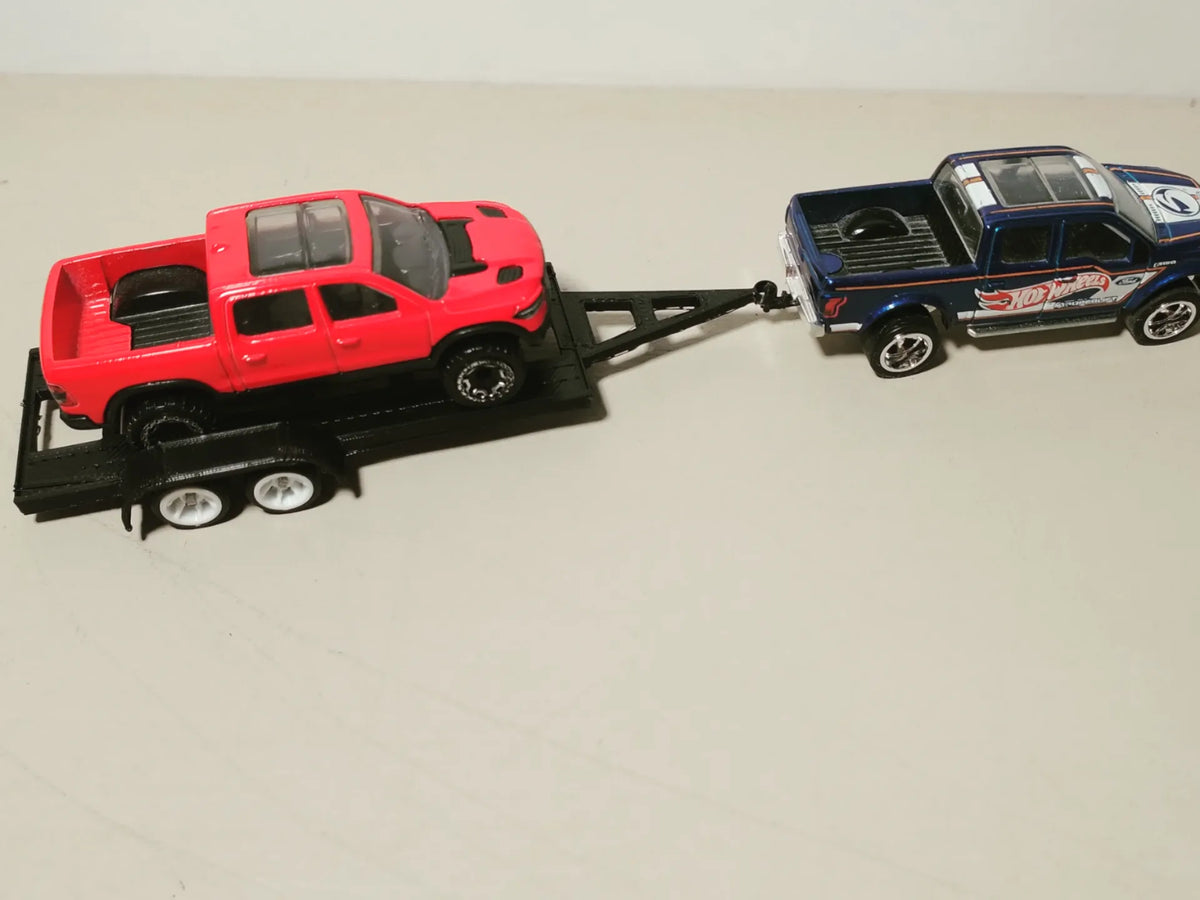 Remorque à plateau 1/64 pour voitures miniatures 1/64 - Auto Print