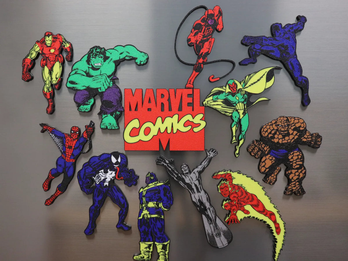 Lot d'aimants rétro Marvel-Comics des années 70 - Geek Print