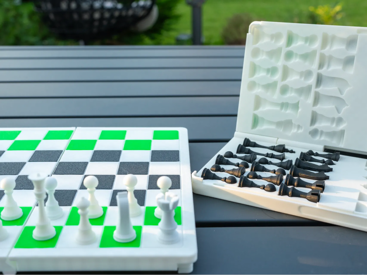 Édition de voyage d'échecs multicolore - impression sur place - Jeux Print