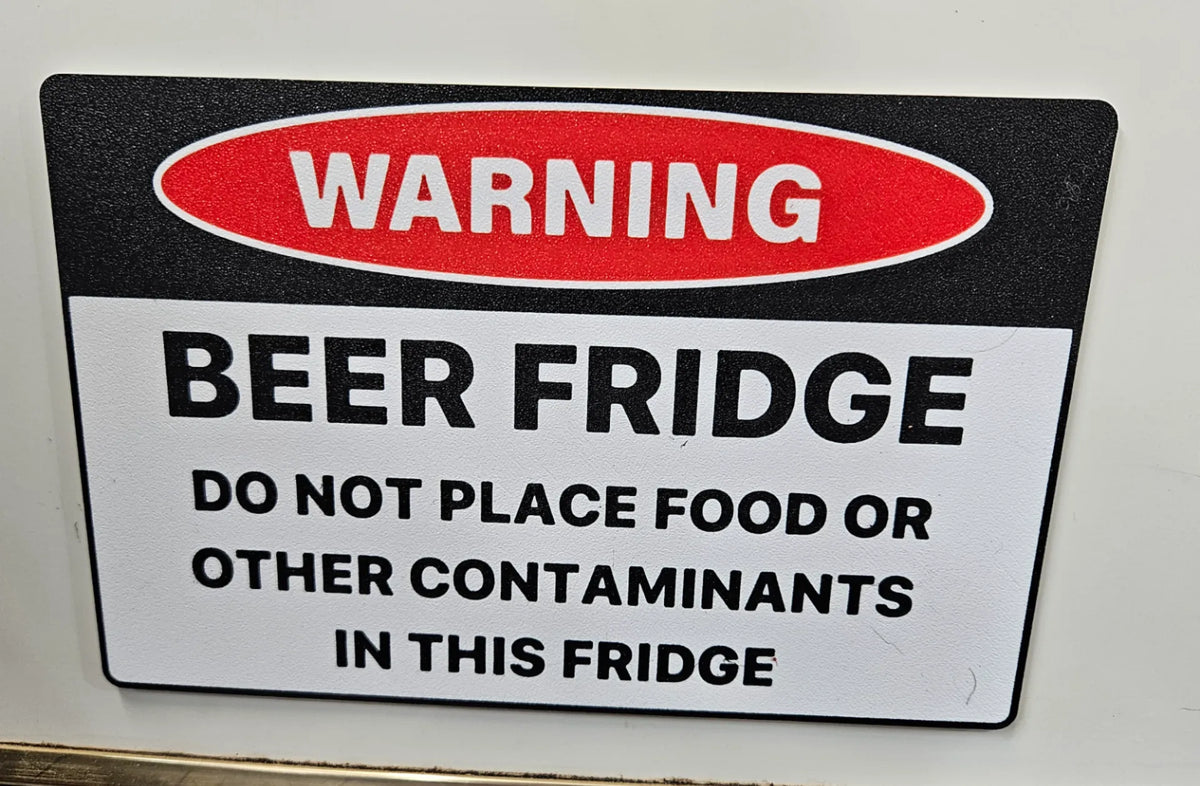 Avertissement pour réfrigérateur à bière - Cuisine Print
