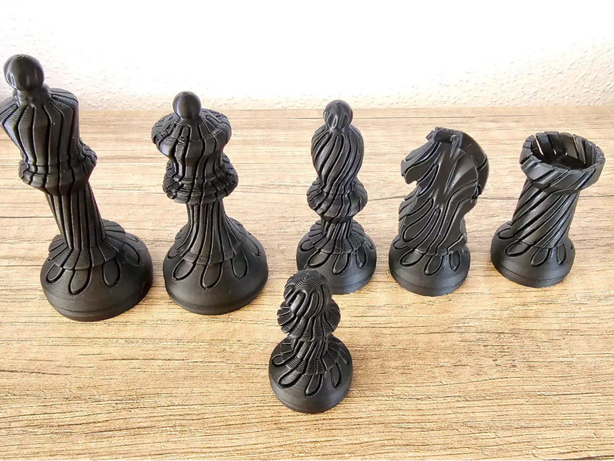 Ensemble complet d'échecs en design pasthrough - Jeux Print