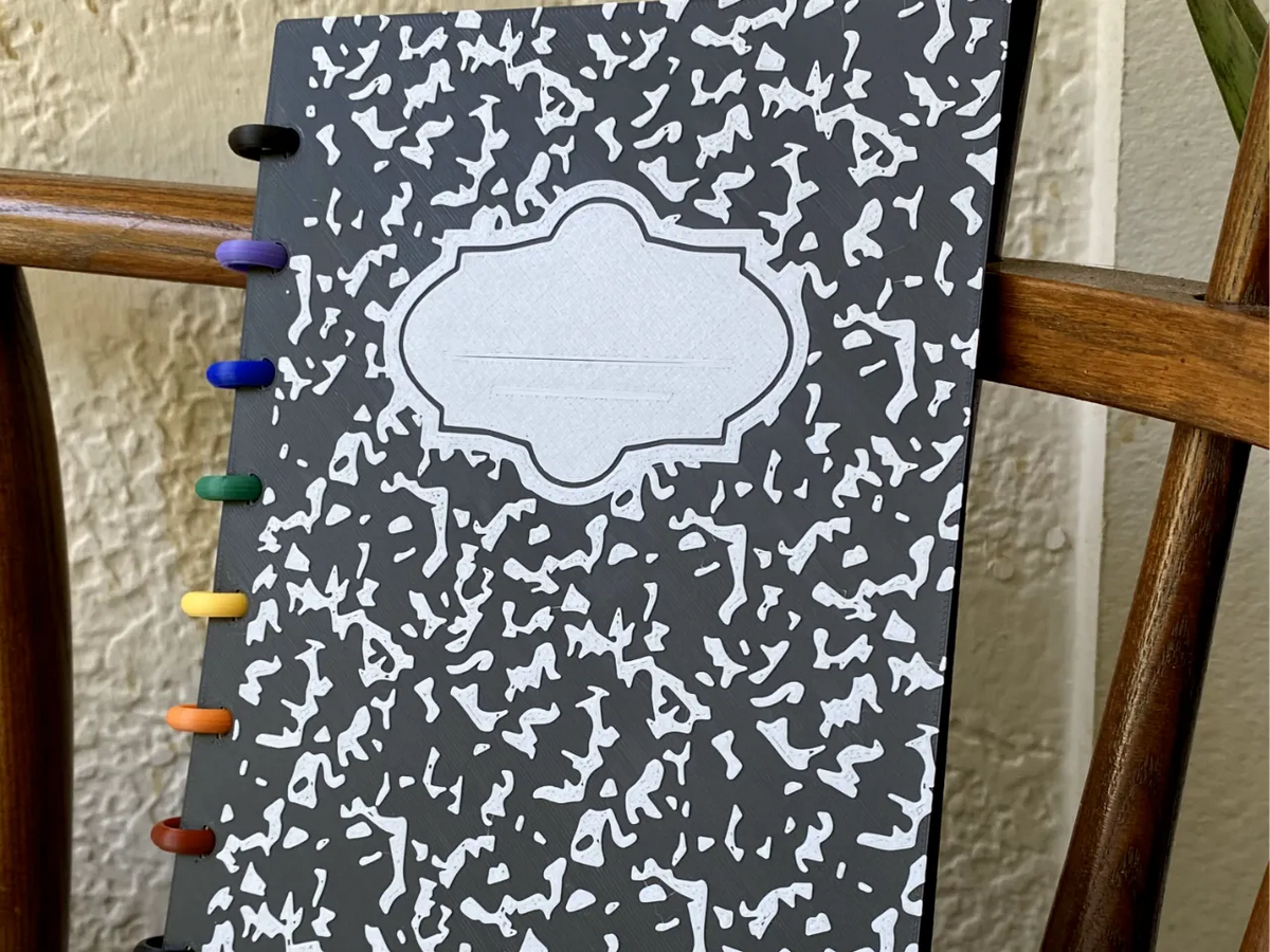 Carnet/organisateur à disques rechargeables - Voyage Print