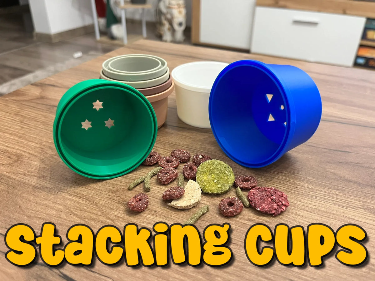 Tasses empilables pour petits animaux de compagnie - Jouet d'enrichissement - Pet Print