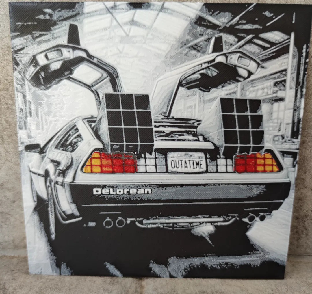 DeLorean HueForge - Auto Print