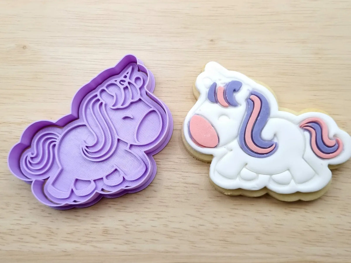 Emporte-pièce et tampon à biscuits licorne - Cuisine Print