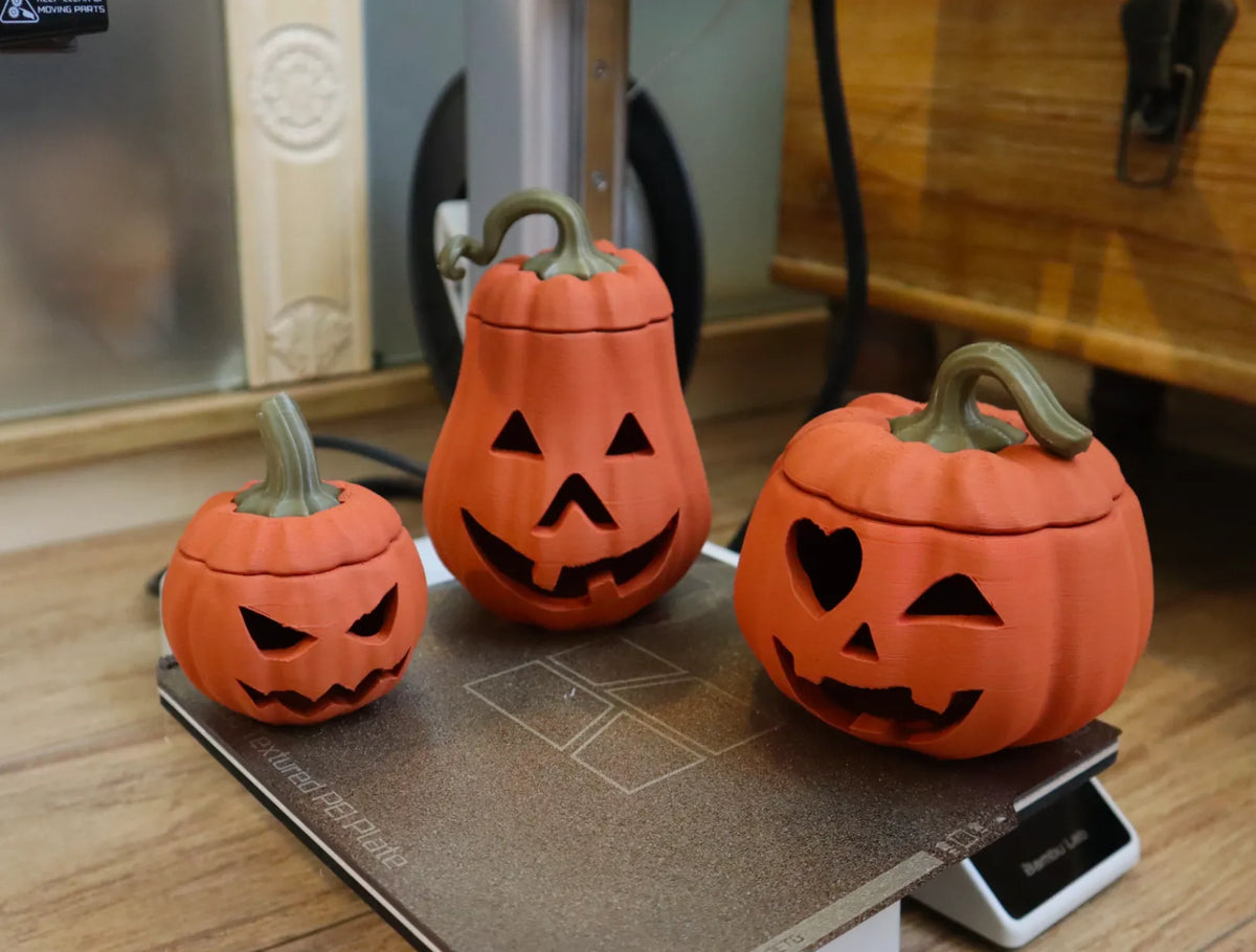 3 citrouilles sculptées - Fêtes Print