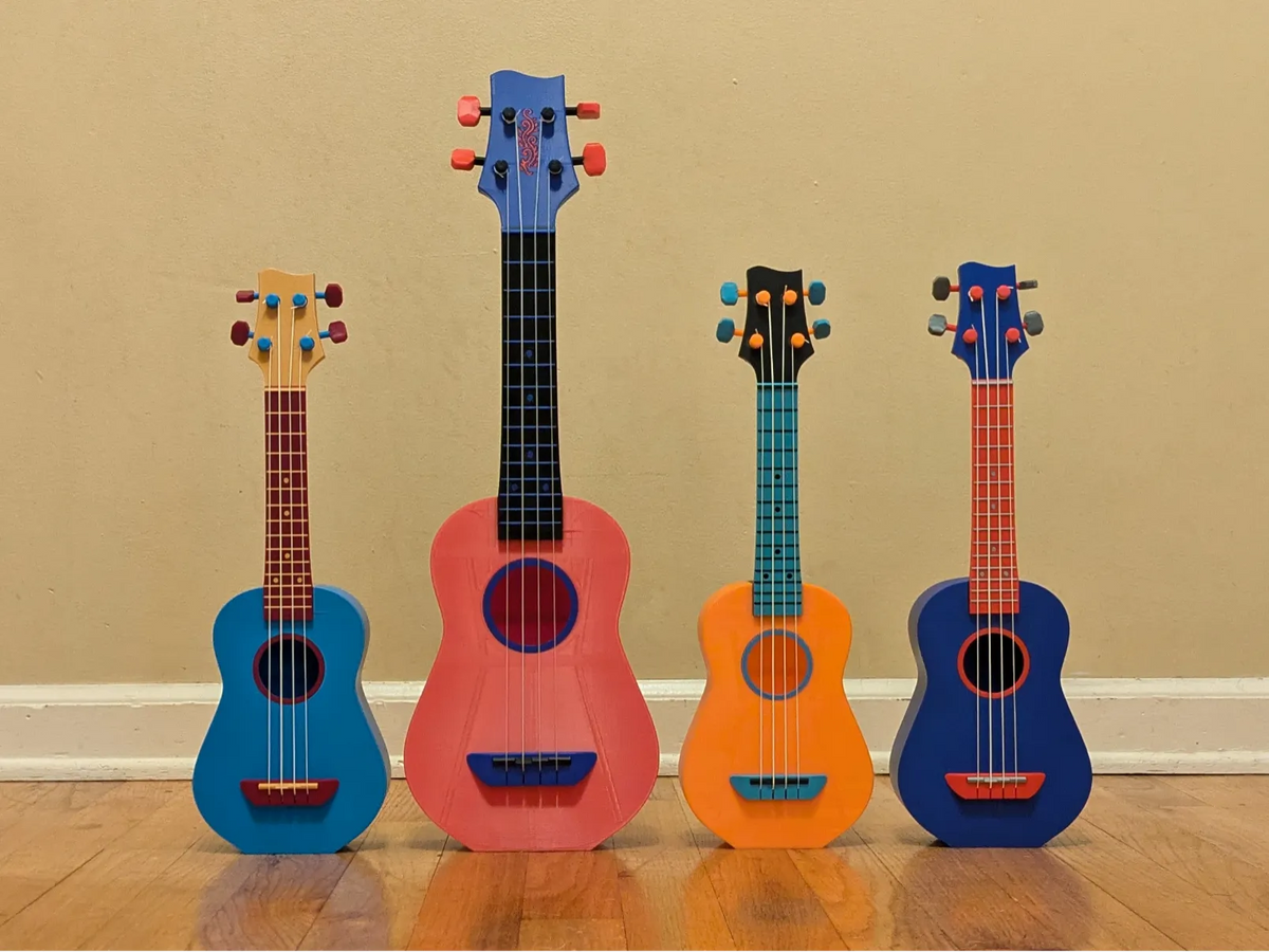 Mini Ukulélé de Poche - Music Print