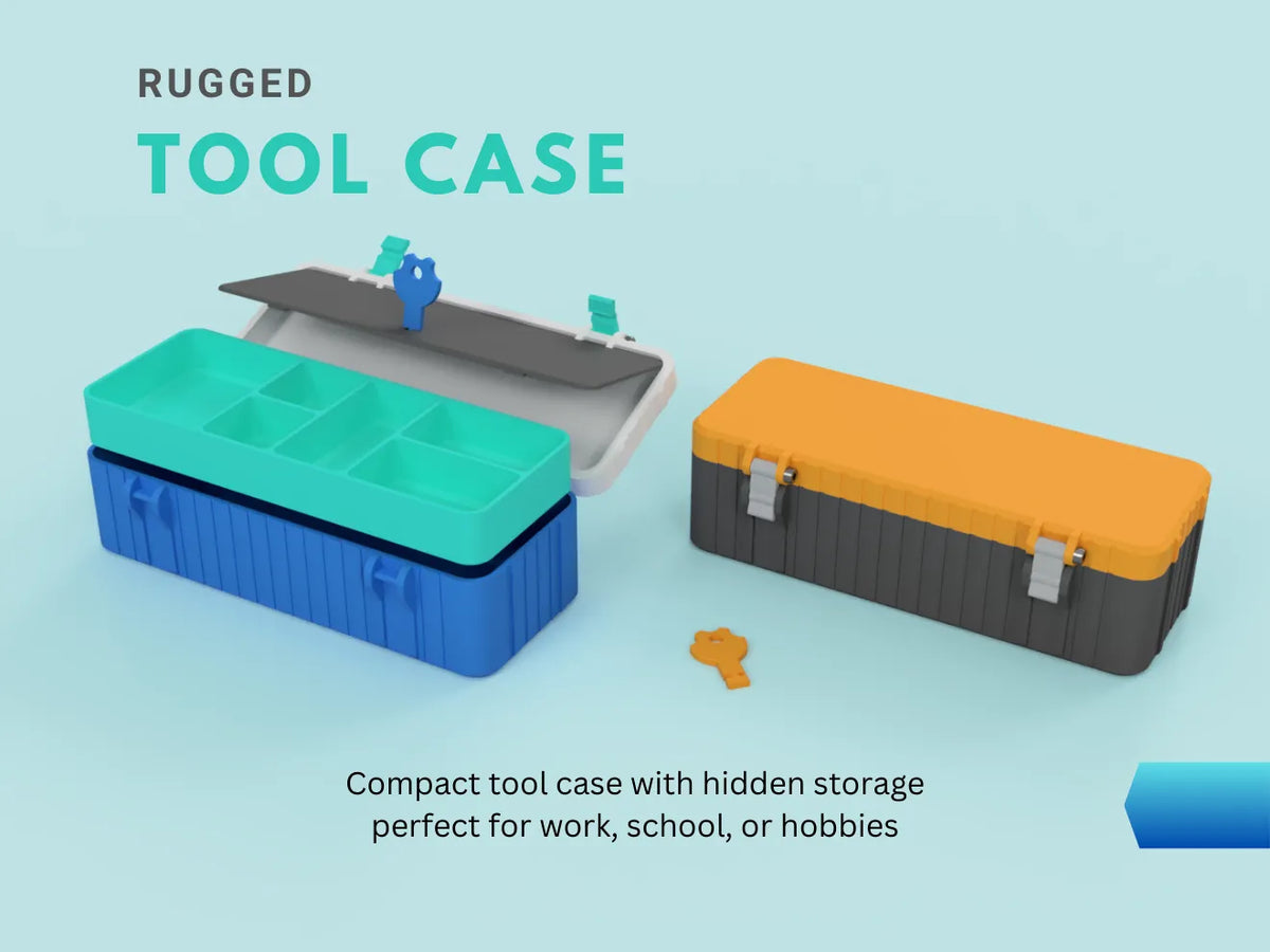Étui à crayons/outils robuste avec compartiment caché - Cadeau Print