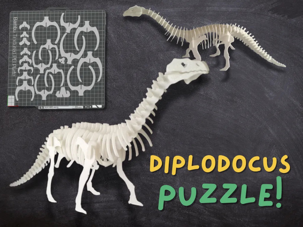 Puzzle Diplodocus 3D - Maquette Print