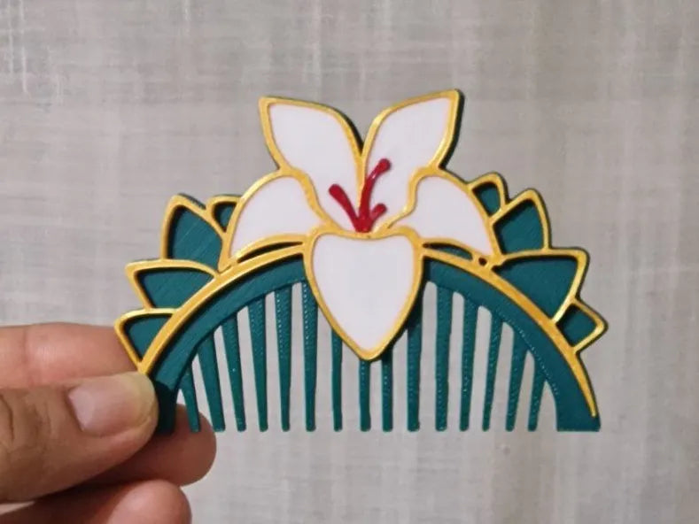 Barrette à cheveux Peigne à cheveux Mulan Pinza Peine Peineta - Bijoux Print