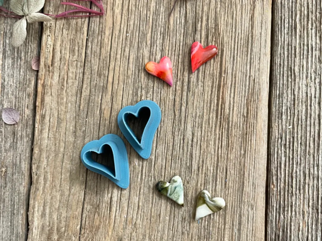 Emporte-pièces pour boucles d'oreilles en forme de cœur - Bijoux Print