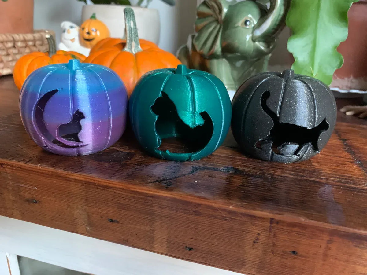 Chats Jack-O-Lanterns Bougies - Fêtes Print