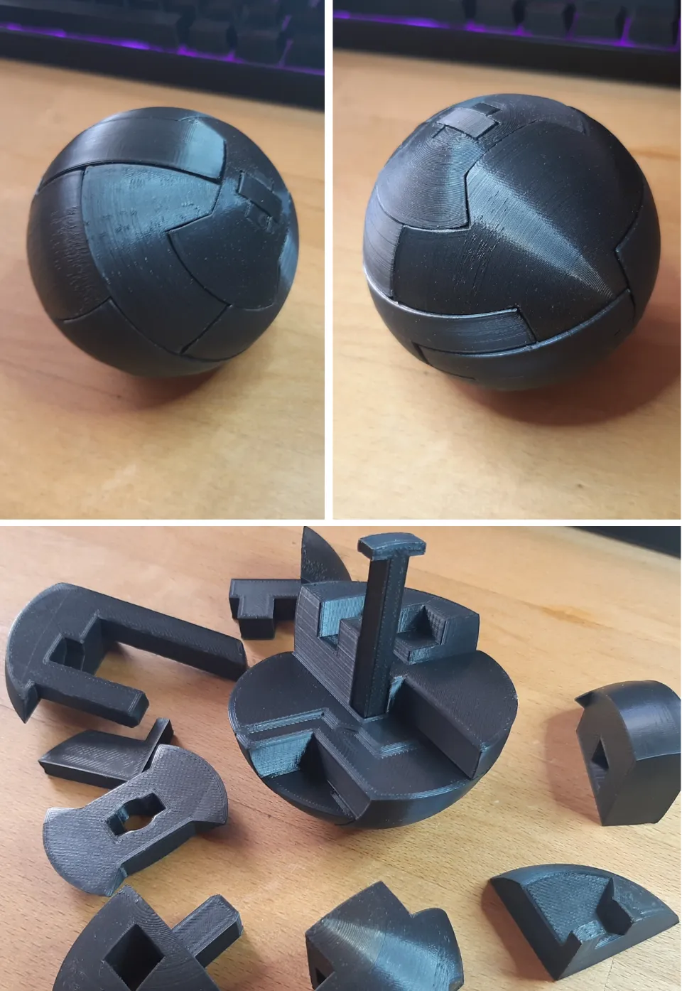 Sphère puzzle 3D en 16 pièces — difficulté facile/moyenne - Jeux Print