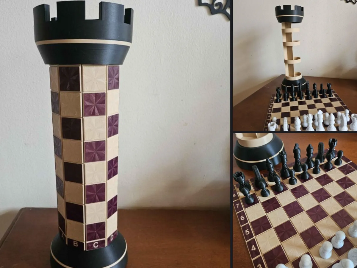 Jeu d'échecs, ensemble de tours avec plateau pliable - Jeux Print