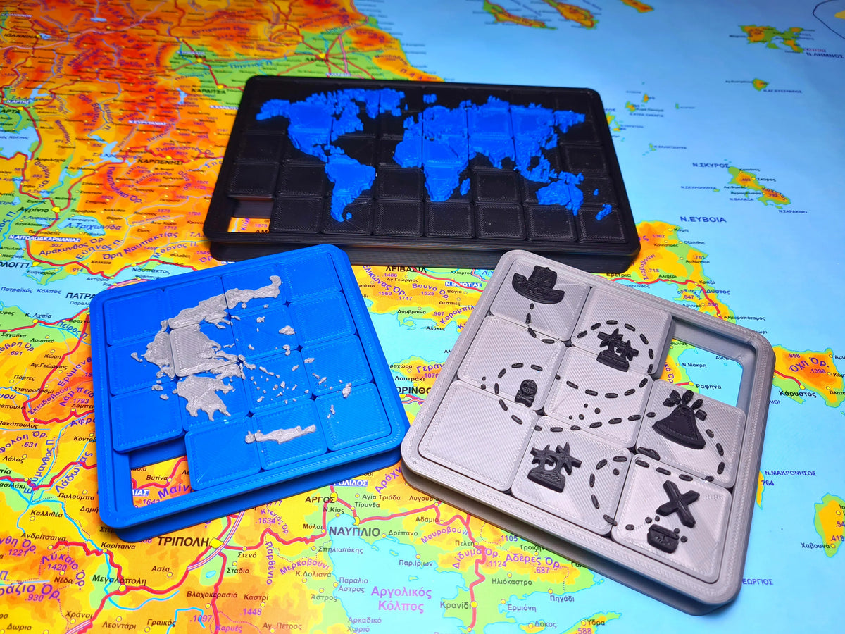 Puzzle de glisse de carte - Voyage Print
