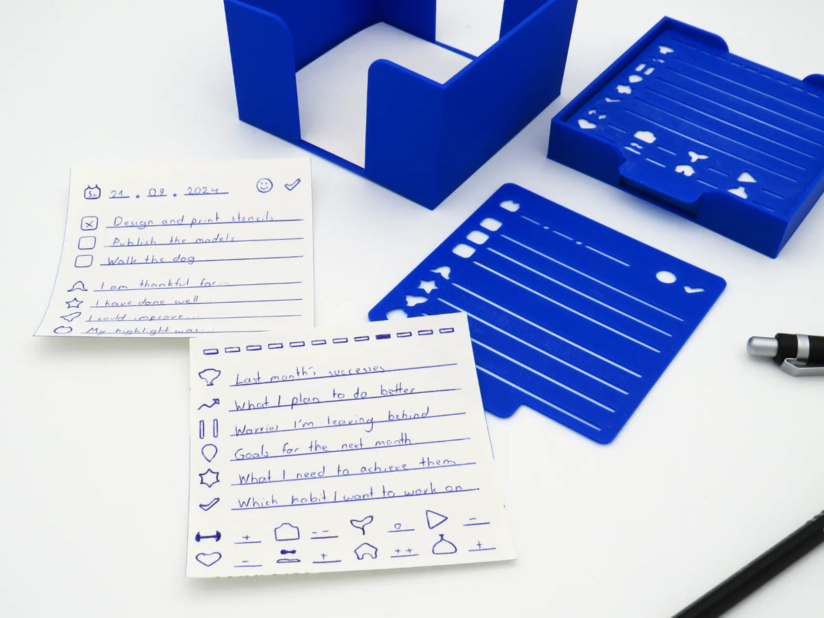 Pochoirs pour Journal sur Post-it et Notes Carrées - Voyage Print