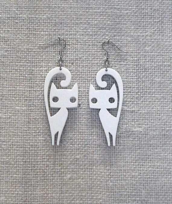 Boucles d'oreilles chat mignonne - Bijoux Print