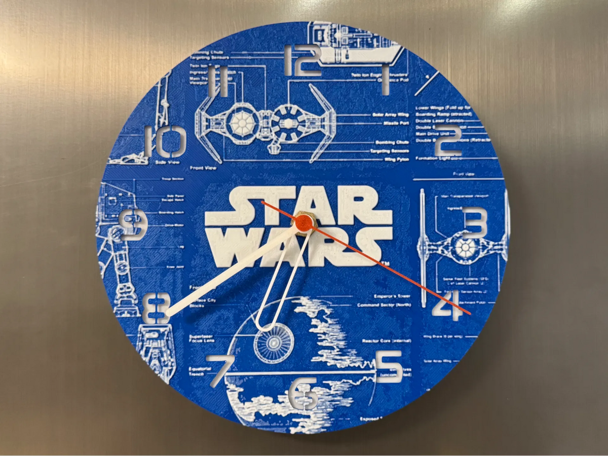 Horloge murale / de bureau Star Wars Plan Bleu HueForge - Auto Print
