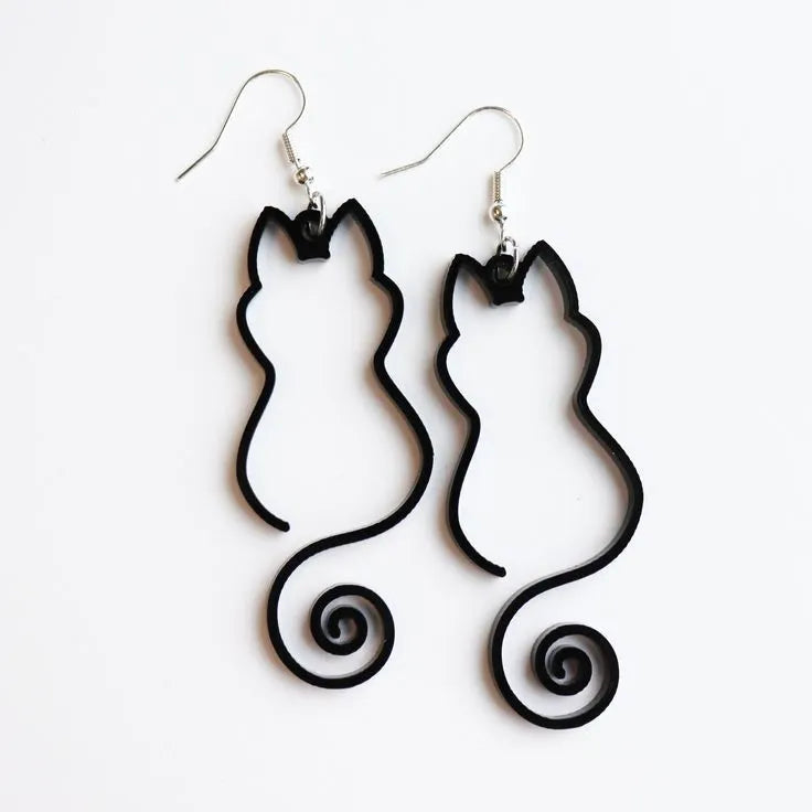 Boucles d'oreilles chat - Bijoux Print