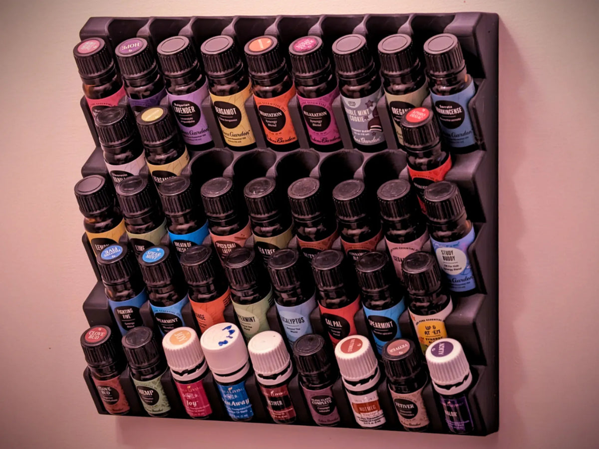 Organisateur mural d'huiles essentielles pour flacons de 10 ml - Beauté Print