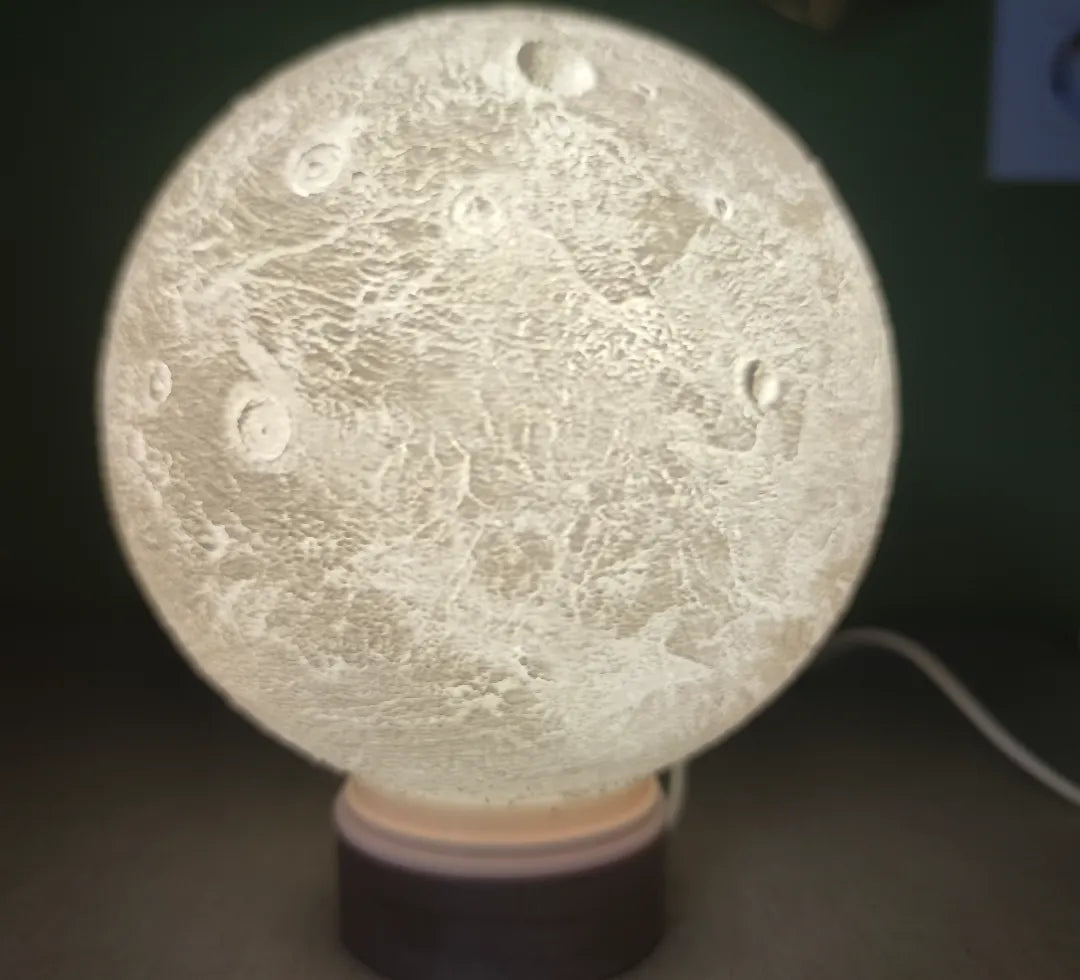 Lithophane ronde de la Lune - Lumière Print