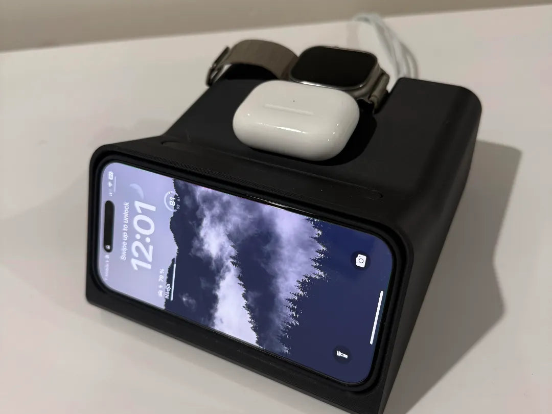IPhone 16 Pro + Support en mode veille + Montre - Bijoux Print