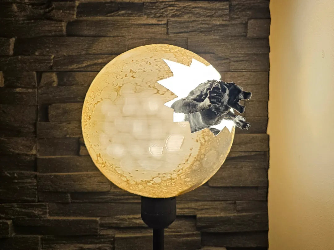 Loup-garou s'échappe de la lampe lunaire - Maison Print