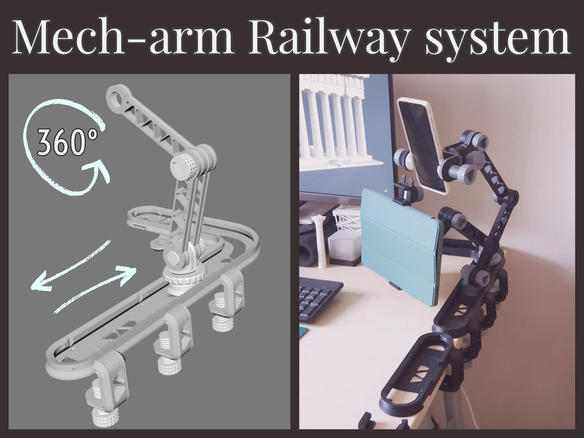 Système ferroviaire de bras robotique - Maquette Print