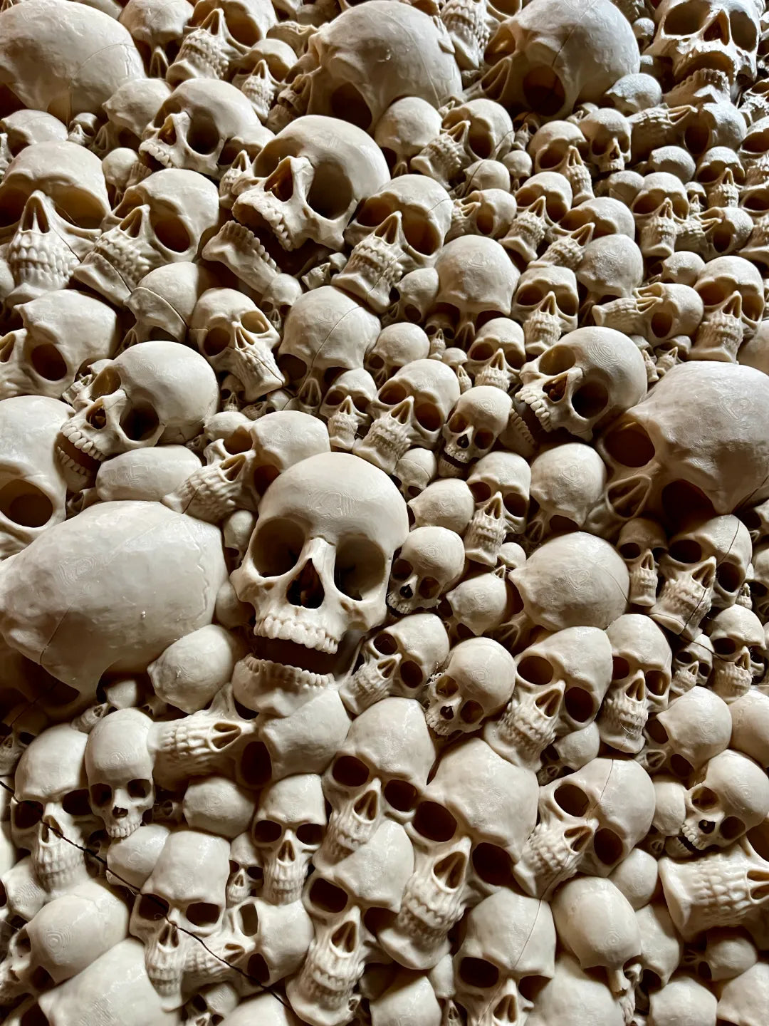 Carreaux muraux crânes de catacombes - Art Print