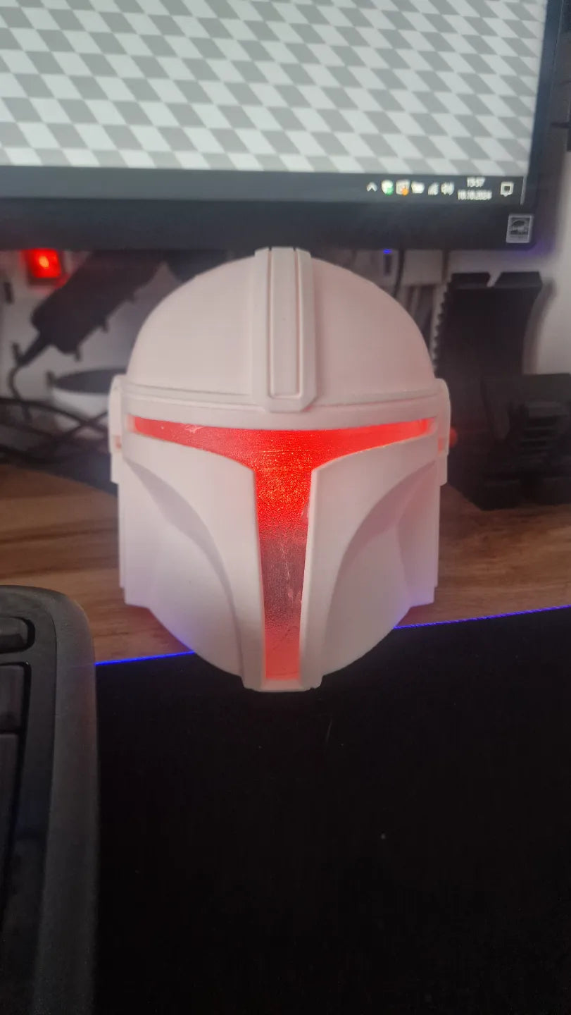 Casque de Mandalorien Echo Dot 1+2+3+4+5 Alexa - Cosplay Print