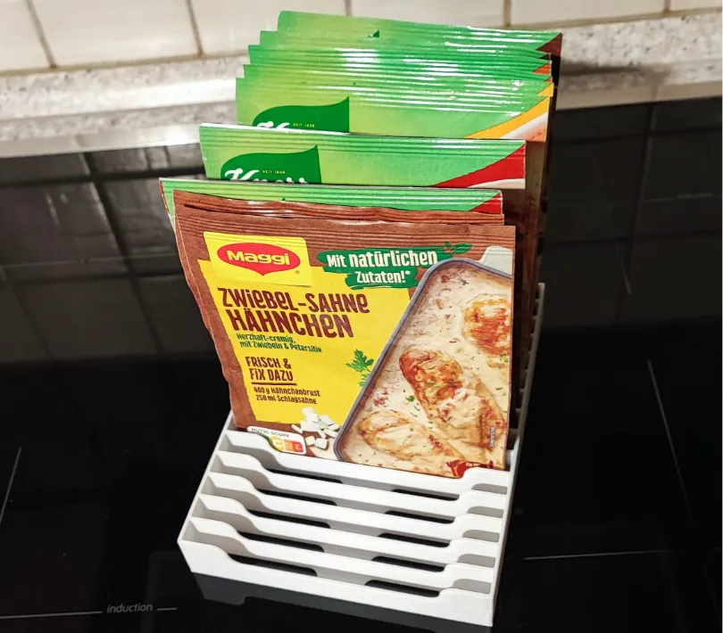 Boîte organisatrice pour sachets d'épices et de soupe - Cuisine Print