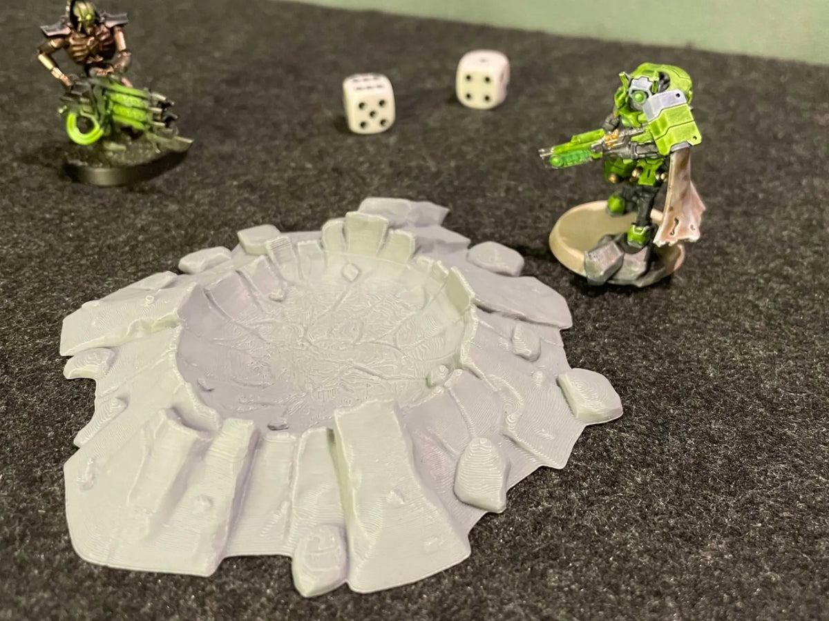 Jeu de guerre - Terrain de cratère - Maquette Print
