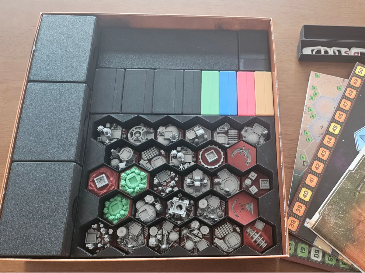 Insert de jeu de société Terraforming Mars avec des tuiles 3D - Jeux Print