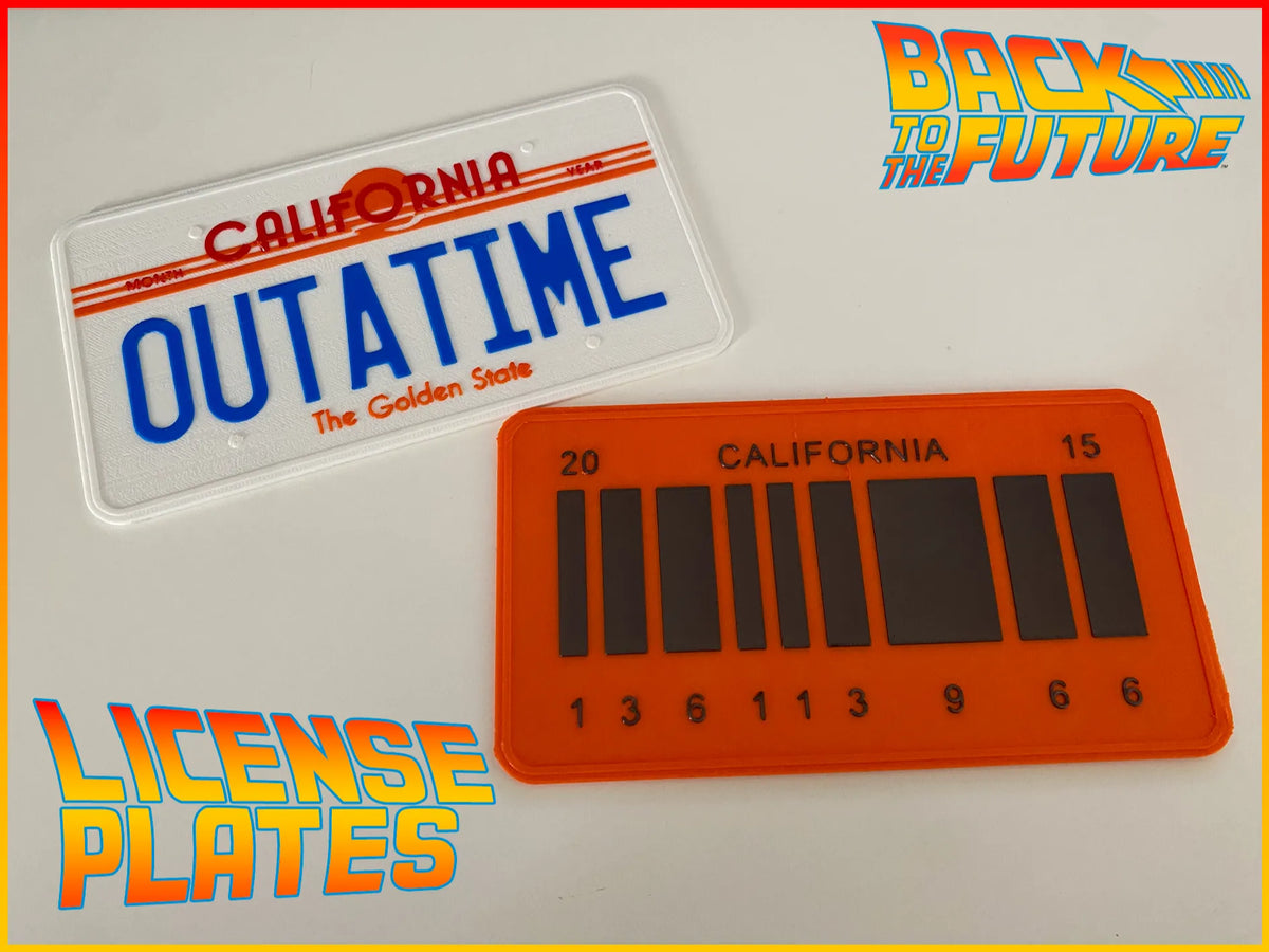 Retour vers le futur - Plaques d'immatriculation (2 versions) - Geek Print
