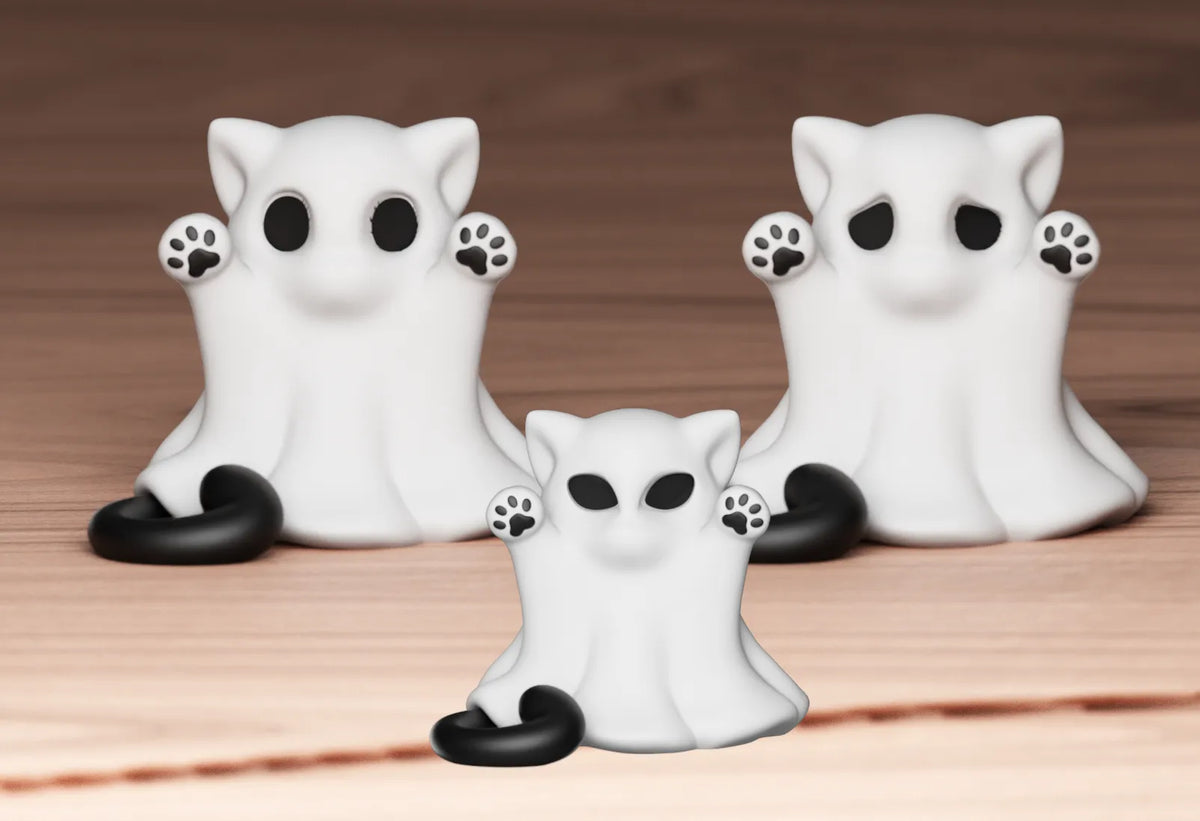 Chat fantôme mignon patte Halloween - Pet Print