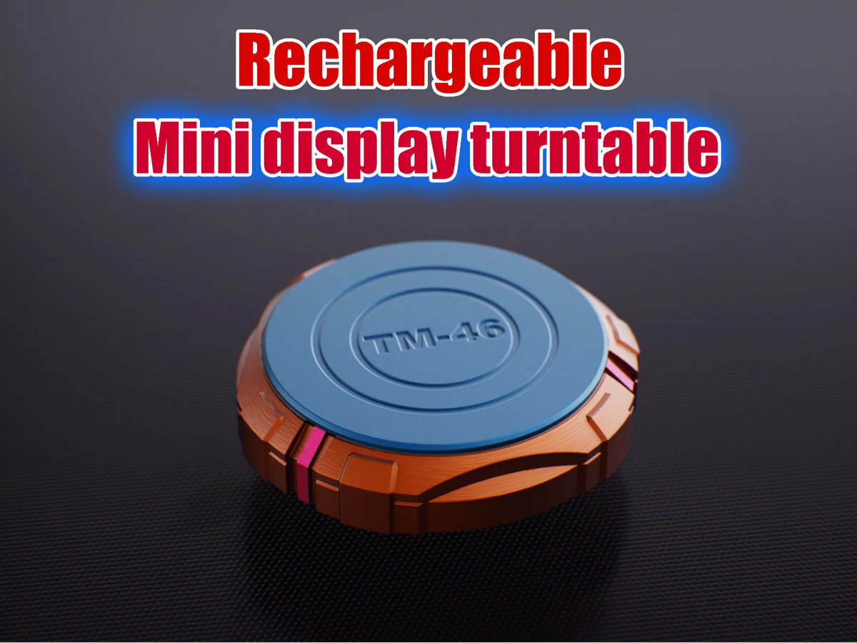 Plateau tournant miniature rechargeable - Music Print