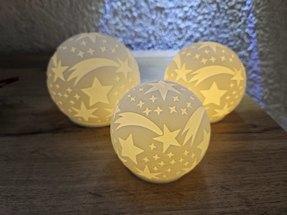 Ensemble de bougeoirs boules de Noël - Cadeau Print
