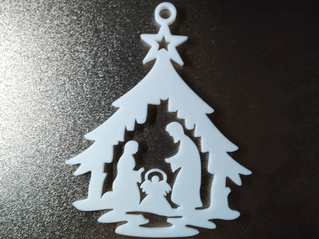 Ornement de crèche de Noël pour l'arbre - Fêtes Print