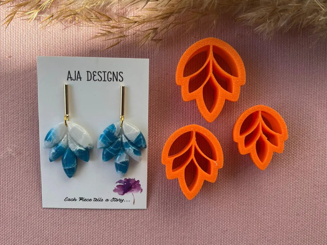 Moule à boucles d'oreilles en pâte polymère 13 - Bijoux Print